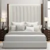 Dipson Upholstered Wingback Bed